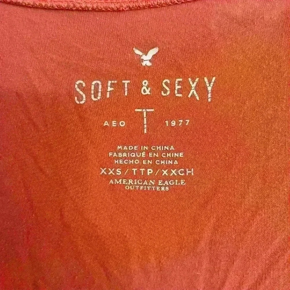 American Eagle Soft & Sexy T Cardigan | Coral Button Up Cardi AE | Size XXS - Picture 3 of 3